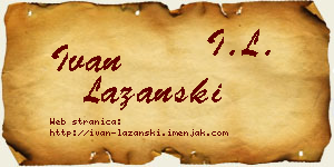 Ivan Lazanski vizit kartica